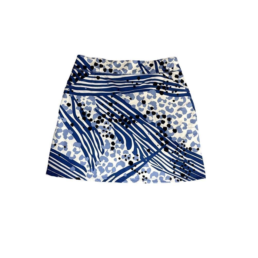 ANACLARE Women's UPF 50+ Logan Golf/Athletic Skort/Skirt Blue/White Size Large